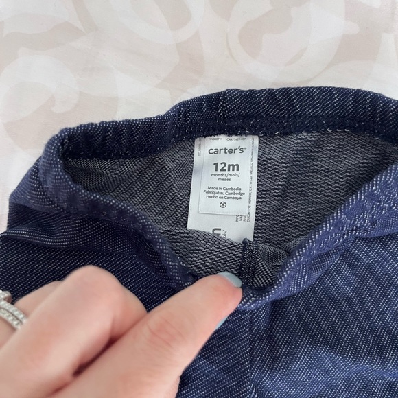 🌻3/25$ Lot of 3 pairs of baby girl shorts - 12 months Carters - Picture 7 of 7